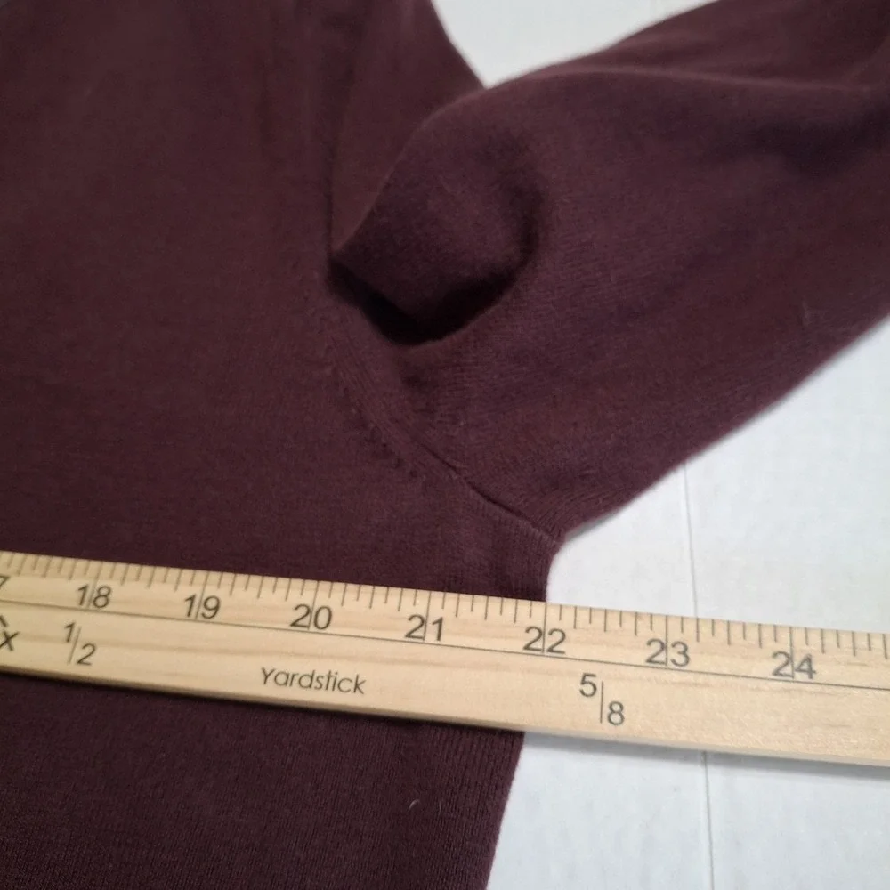 Banana Republic‎ Sweater Men's Large Burgundy Cashmere Blend V Neck Academia
